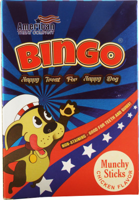 

Bingo Bingo munchy sticks chicken flavor Chicken 2 g Dry Dog Food