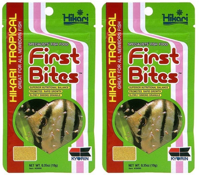 

Hikari Tropical First Bites (10g/0.35oz Each Pack of 2 Pcs) | Great For All (NEWBORN FISH) | Superior Nutritional Balance | Promotes Rapid Growth | Semi-Buoyant Granule | 20 g Dry Fish Food(Pack of 2)