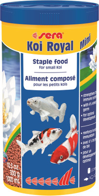 

Sera Koi Royal Mini 300g/1000ml | Staple Food For Small Koi | Strengthens The Immune System With 4% Wheat Germ For Optimal Development | 300 g Dry Fish Food