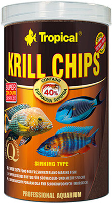

Tropical Krill Chips| Sinking Type (Super Tasty Food For FreshWater & Marine Fishes) | 250 ml Dry Fish Food