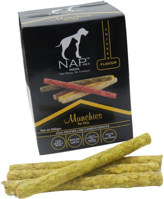 NappetsIndia Chicken Flavour Munchies Chicken 900 g Dry Dog Food