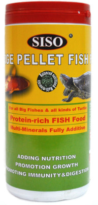 

Siso Large Pellet For All Big Fishes & All Kinds of Turtle 1000g/2200ml | Protein-Rich FISH FOOD | Multi-Minerals Fully Additive | 1000 g Dry Fish Food