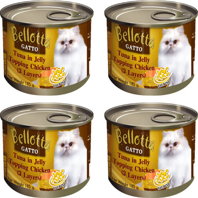 

Bellota Chunk Mixed Tuna Flake In Gravy Tuna 740 g Wet Cat Food(Pack of 4)