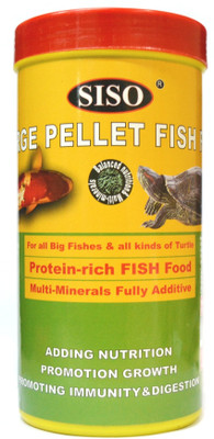 

Siso Large Pellet For All Big Fishes & All Kinds of Turtle 450g/1000ml | Protein-Rich Multi-Minerals Fully Additive | 450 g Dry Fish Food