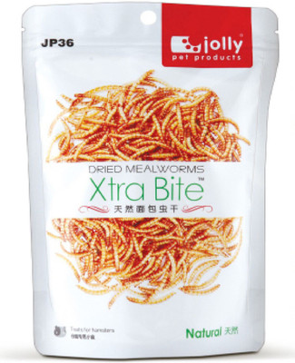

Jolly Dried MealWorms Xtra Bite For Birds/Fishes/Sugarglider/Hamster etc 30 g Dry Bird Food
