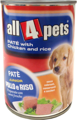 

All4pets Pate Chicken, Rice 400 g Dry Dog Food