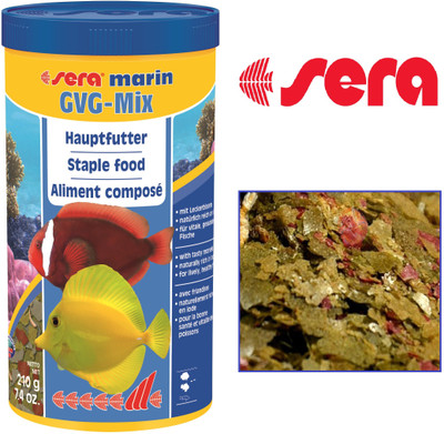

Sera Marin GVG-Mix 210g/1000ml | Marine Treat Mix With Tasty Morsels | Naturally Rich in Iodine For Lively Healthy 1000 ml Dry Fish Food