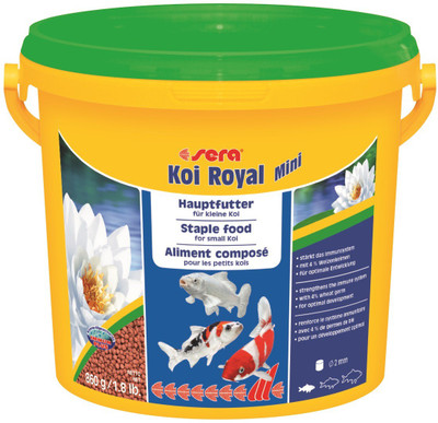 

Sera Koi Royal Mini 900g/2lb | Staple Diet For All Koi | Strengthens The Immune System With 4% Wheat Germ For Optimal Development | 900 g Dry Fish Food