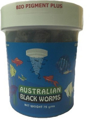 

Australian BLACKWORMS 150GM (BIO PIGMENT) Chicken, Beef 1 g Dry Fish Food