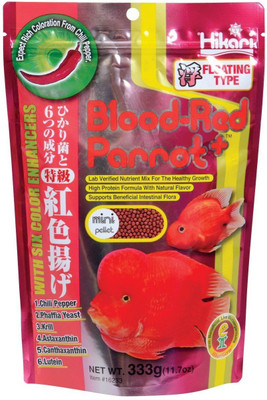 

Hikari Blood-Red Parrot 333g | With Six Color Enhancers | Floating Type 333 g Dry Fish Food