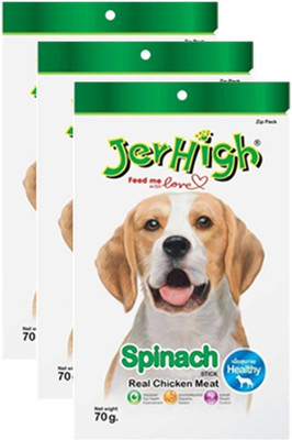 

JerHigh 210g (70g x 3 packet) Spinach 210 g Dry Dog Food(Pack of 3)