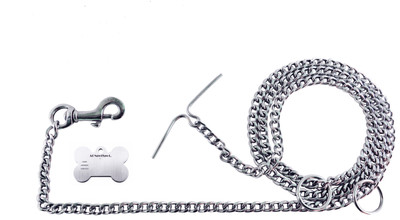 

Agnpetspot. Pearl Dog Chain Length-60Inch X thick-2.5mm 153 cm Dog Chain Leash(Silver)