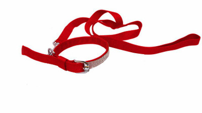 

Pet Bliss Diamond Collar 119 cm Dog & Cat Cord Leash(Red)