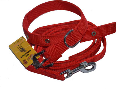 Bow! Wow !! Dog Collar & Leash(20 - 30 cm, Peppy Red)