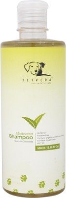 

Petveda No-Tick Wash Anti-dandruff, Flea and Tick, Allergy Relief, Anti-itching, Hypoallergenic Neem, Citronella Dog Shampoo(500 ml)
