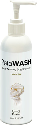 

Petacom PetaWash Allergy Relief, Anti-dandruff, Anti-fungal, Anti-itching, Anti-microbial, Anti-parasitic, Conditioning, Flea and Tick, Hypoallergenic, Whitening and Color Enhancing White Silk Dog Shampoo(225 ml)