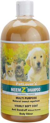 

Pet Lovers Neemz Allergy Relief, Anti-dandruff, Anti-fungal, Anti-itching, Anti-microbial, Anti-parasitic, Conditioning, Flea and Tick, Hypoallergenic, Whitening and Color Enhancing Dog Shampoo(1 L)