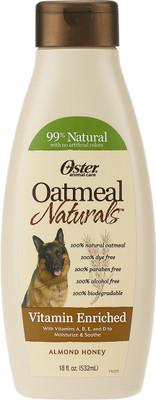 

Oster Allergy Relief, Anti-dandruff, Anti-fungal, Anti-itching, Anti-microbial, Anti-parasitic, Conditioning, Flea and Tick, Hypoallergenic, Whitening and Color Enhancing No added fragrance Dog Shampoo(532 ml)