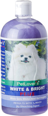 

Pet Lovers White & Bright Allergy Relief, Anti-dandruff, Anti-fungal, Anti-itching, Anti-microbial, Anti-parasitic, Conditioning, Flea and Tick, Hypoallergenic, Whitening and Color Enhancing Dog Shampoo(1 L)