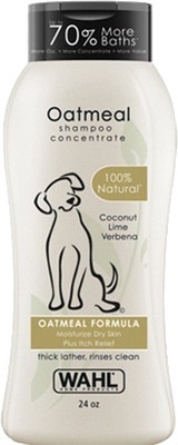 

Wahl Oatmeal Allergy Relief, Anti-dandruff, Anti-fungal, Anti-itching, Anti-microbial, Anti-parasitic, Conditioning, Flea and Tick, Hypoallergenic, Whitening and Color Enhancing Dog Shampoo(709 ml)