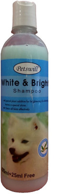 

Petswill White & Bright Allergy Relief, Anti-dandruff, Anti-fungal, Anti-itching, Anti-microbial, Anti-parasitic, Conditioning, Flea and Tick, Hypoallergenic, Whitening and Color Enhancing Dog Shampoo(475 ml)