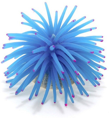 

Creative Spinach Blue Sea Anemone Silicone Rubber Toy For Fish