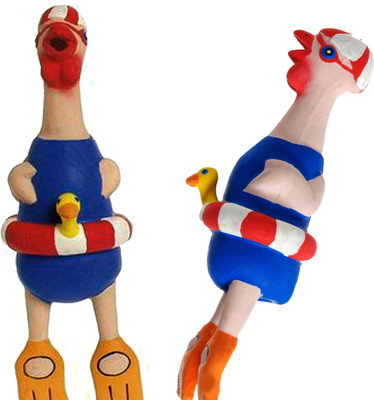 

Karlie Crazy Chicken - Swimmer Squeaky Toy For Dog