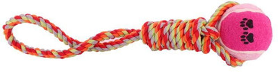 

Jainsons Pet Products ROPE TOY Cotton, Rubber Tug Toy For Dog