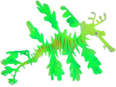 

Creative Spinach Green Sea Dragon Silicone Rubber Toy For Fish