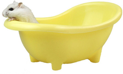 

Anokhe Collections 19 cm Bath Sand Tub cum Bathroom for Hamsters / Dwarf / Gerbil / Chinchilla / Mice Plastic Training Aid For Hamster