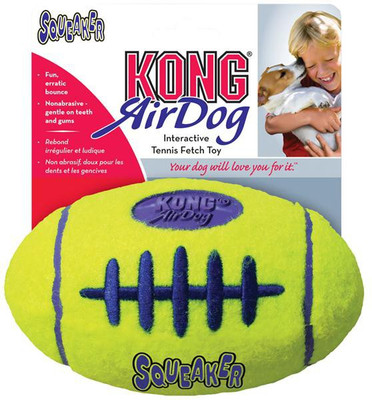 

Kong Air Dog Squeaker Football Rubber Squeaky Toy For Dog
