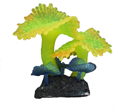 

Creative Spinach Yellow Dot Coral Silicone Rubber Toy For Fish