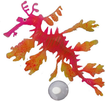 

Creative Spinach Red Sea Dragon Silicone Rubber Toy For Fish