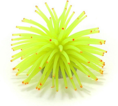 

Creative Spinach Yellow Sea Anemone Silicone Rubber Toy For Fish