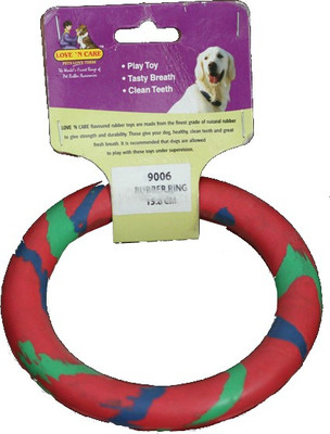 

Love N Care Multicolor Ring - 15.8 cm Rubber Fetch Toy For Dog