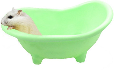 

Anokhe Collections 19 cm Bath Sand Tub cum Bathroom for Hamsters / Dwarf / Gerbil / Chinchilla / Mice Plastic Training Aid For Hamster