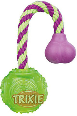

Trixie Ball on a Rope Rubber Tug Toy For Dog