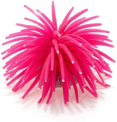 

Creative Spinach Pink Sea Anemone Silicone Rubber Toy For Fish