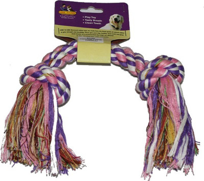 

Love N Care 2 Knot Cotton Floss Rope - 38 mm Rubber Tug Toy For Dog