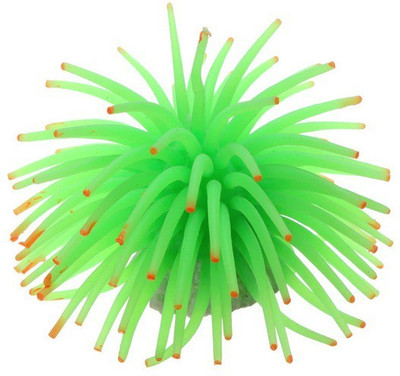 

Creative Spinach Green Sea Anemone Silicone Rubber Toy For Fish