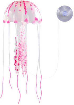 

Creative Spinach Pink Jellyfish Aquarium Toy Silicone Rubber Toy For Fish