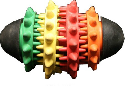 

Love N Care Multi Color Studded Toy - Small Rubber Chew Toy For Dog