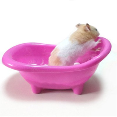 

Anokhe Collections 19 cm Bath Sand Tub cum Bathroom for Hamsters / Dwarf / Gerbil / Chinchilla / Mice Plastic Training Aid For Hamster