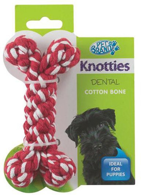 

Pet Brands Knotty Bone Small Cotton Chew Toy For Dog