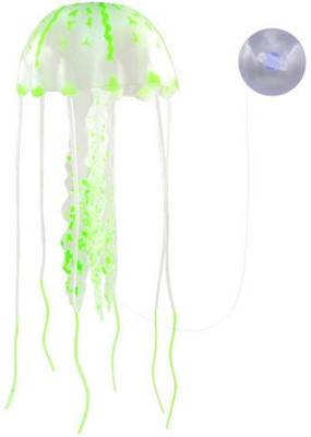 

Creative Spinach Green Silicone Aquarium Jellyfish Silicone Rubber Toy For Fish