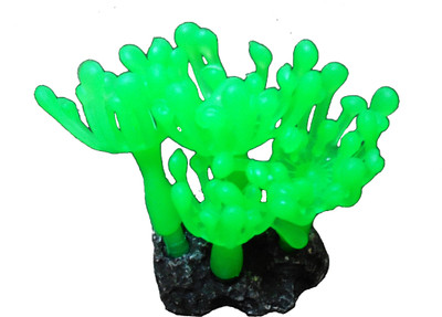 

Creative Spinach Green Tree Coral Silicone Rubber Toy For Fish