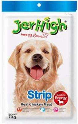 

JerHigh Strip Chicken Dog Treat(70 g, Pack of 3)