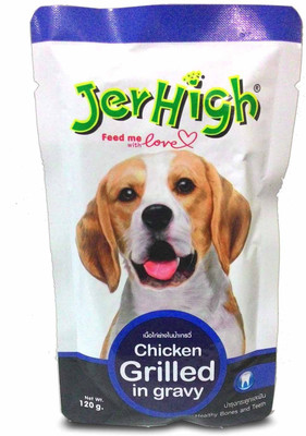 

JerHigh Grilled in Gravy Chicken Dog Treat(120 g, Pack of 3)