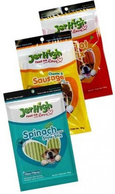 

JerHigh Super Value Combo Cheese, Spinach Dog Treat(100 g)