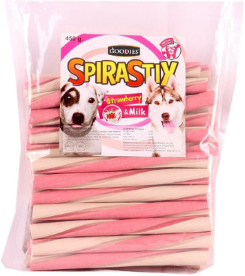 Goodies SpiraStix Strawberry and milk Dog Treat(450 g)